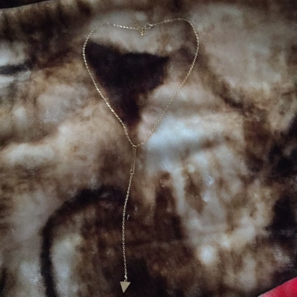 Brand new gold plated arrow necklace. $5
